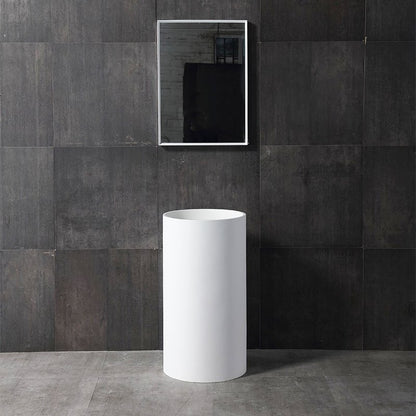 Lavabo 45 cm freestanding Trento in solid surface bianco opaco