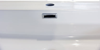 Mobile bagno cannettato 80X46 bianco lavabo resina soft close Pisa
