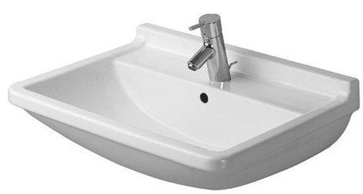 Lavabo Monoforo 55x37 Bianco Starck3 Compact 030155 Duravit