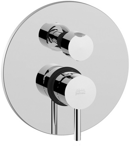 Paffoni light set miscelatori lavabo bidet senza scarico e doccia incasso 2 uscite con deviatore cromo