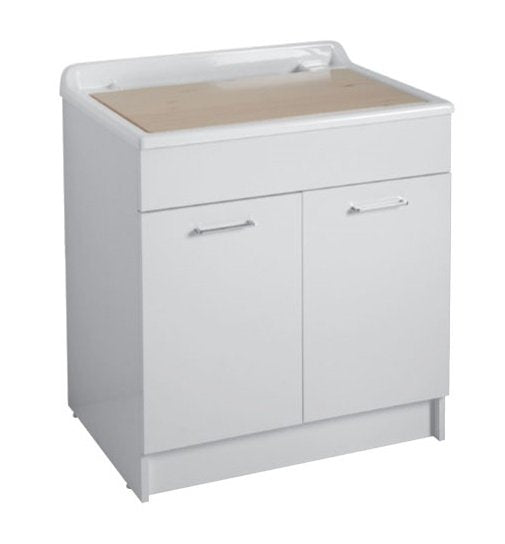 Colavene Lindo Max mobile lavatoio 75x50 senza cesto portabiancheria tavola in legno e vasca in abs bianco