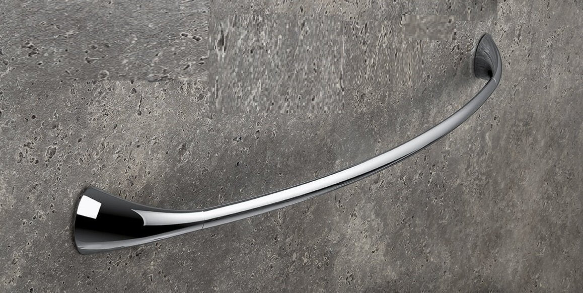 colombo Link portasciugamani 58 cm Cromo, dettaglio ravvicinato del materiale e dell'aggancio - Colombo Design