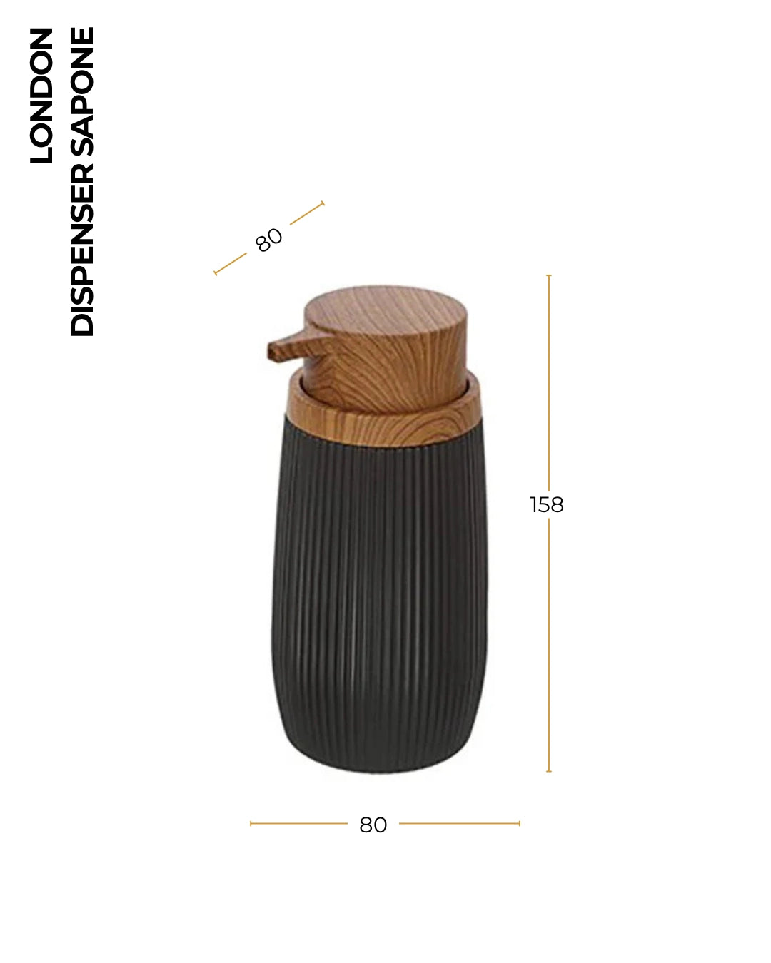 Dispenser sapone in plastica bianco London
