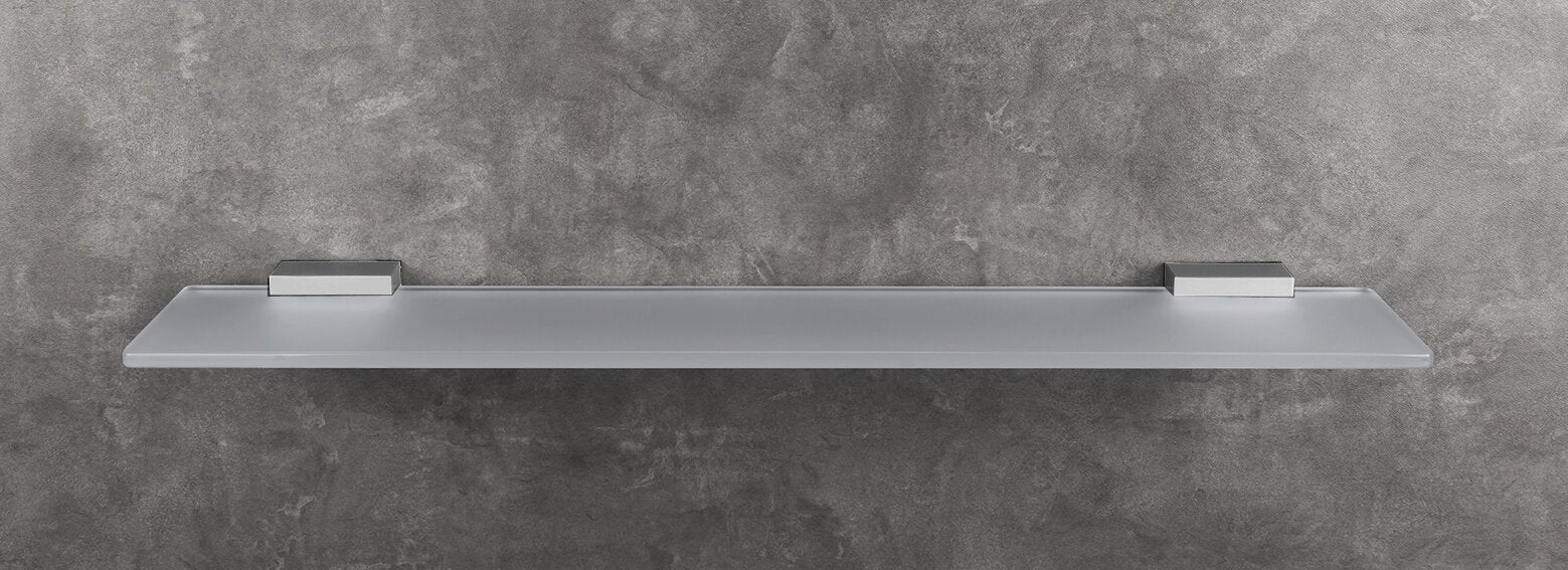 Colombo Look Mensola bagno 60 cm in Vetro cromo in bagno completo, vista d'insieme dell'ambiente - Colombo Design