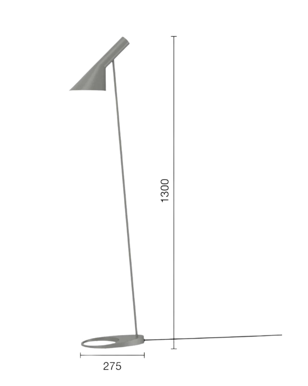 Louis Poulsen AJ Lampada design a pavimento warm grey