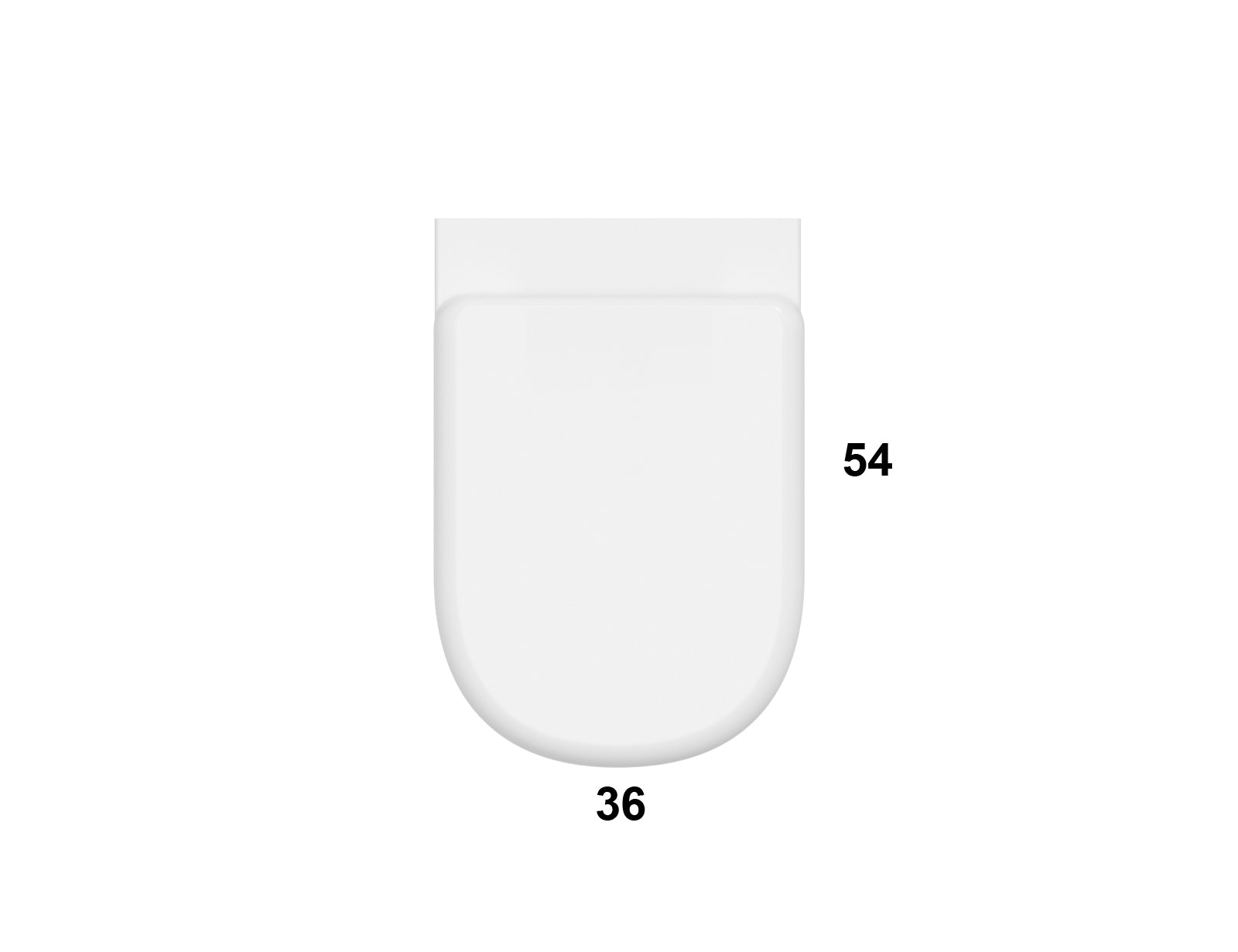 Globo Lalita vaso Sospeso senza brida effetto antibatterico 00 Bianco, vista frontale su sfondo bianco - Ceramica Globo