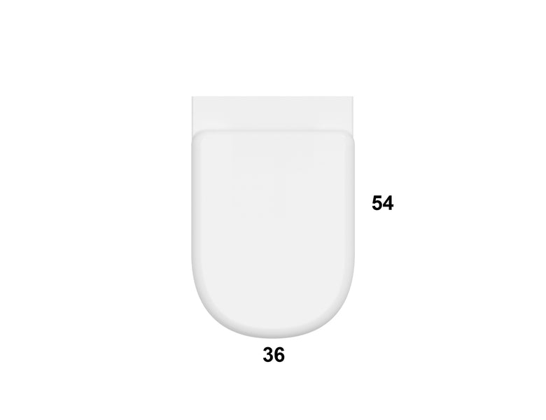 Globo Lalita vaso Sospeso senza brida effetto antibatterico 00 Bianco, vista frontale su sfondo bianco - Ceramica Globo