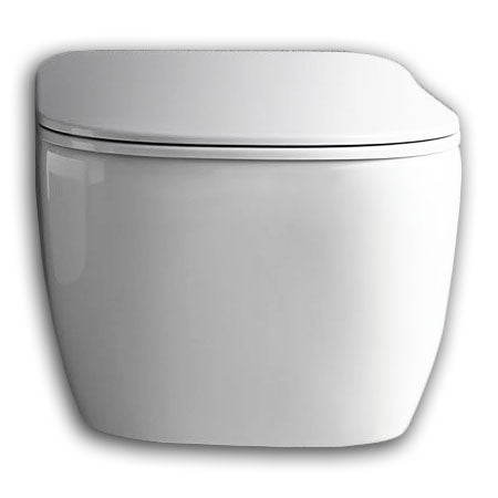 Antonio Lupi Design Komodo3 Vaso Sospeso ceramica Bianco Bianco Satinato, vista frontale su sfondo bianco