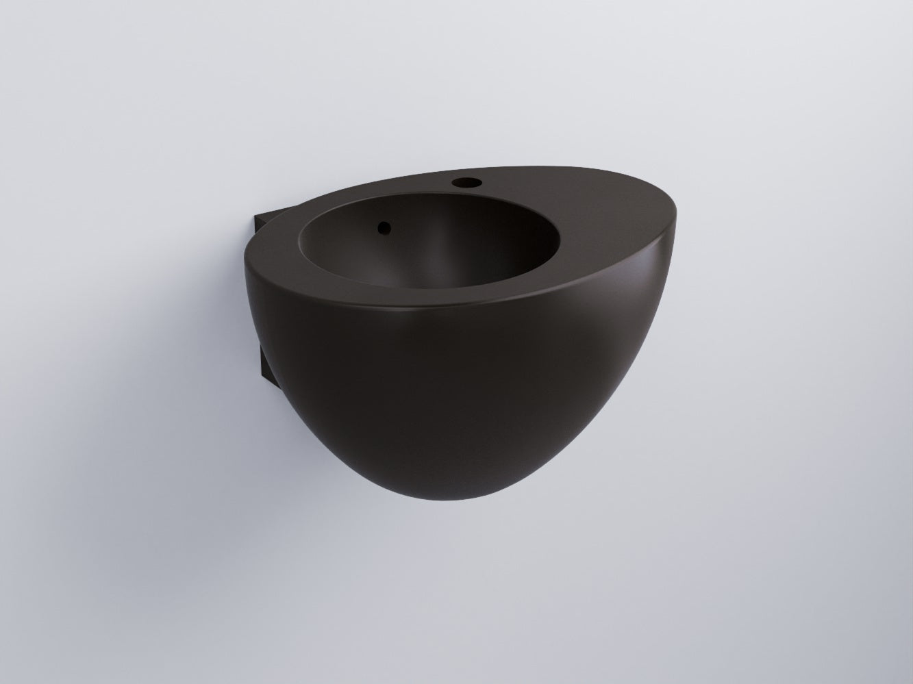 Cielo Le Giare lavabo 56x45 sospeso con troppopieno in in ceramica ambientato su piano bagno con accessori