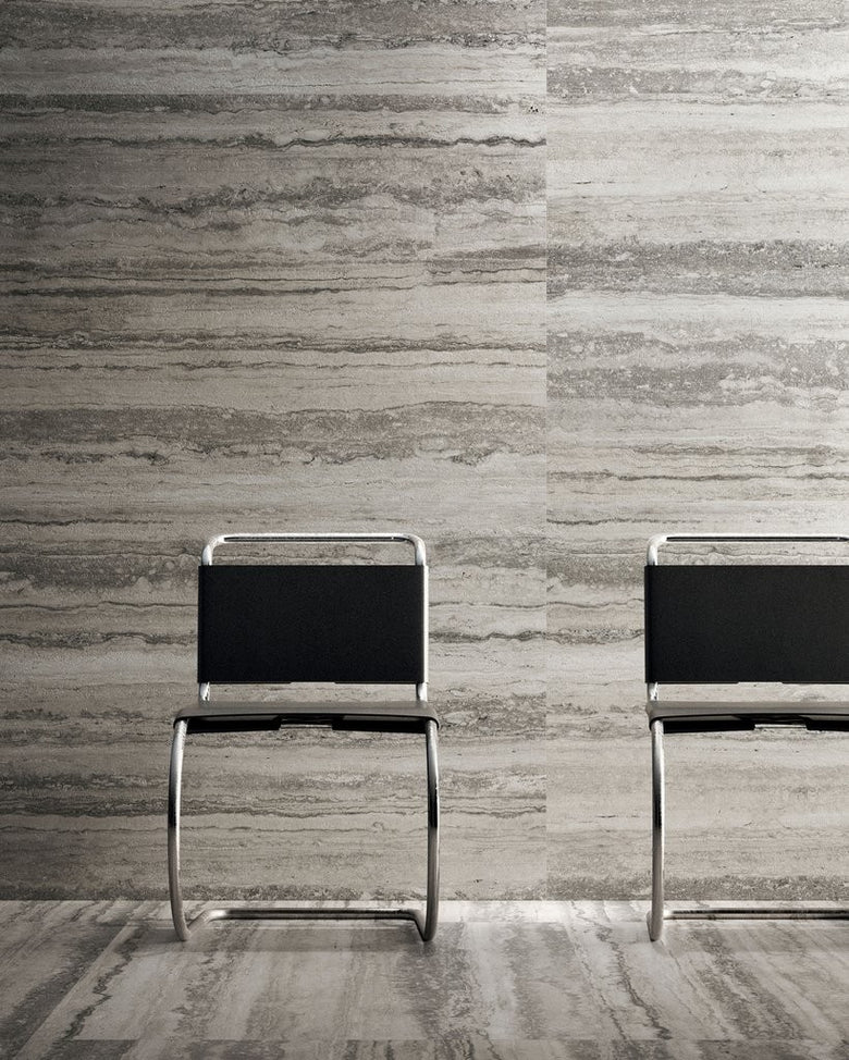 Ceramiche Santa Agostino Tipos Pavimento Rivestimento Silver Lucido, superficie e texture ravvicinata del gres - Ceramica...