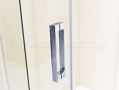 Box doccia 80x120 Marsiglia uno scorrevole reversibile trasparente H 195 cromo