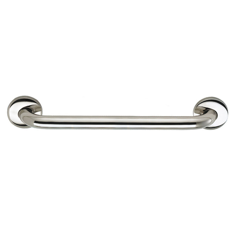 Koh-i-noor Maniglione sicurezza 30 cm in acciaio inox in cromato montato a parete, vista del design e della finitura...