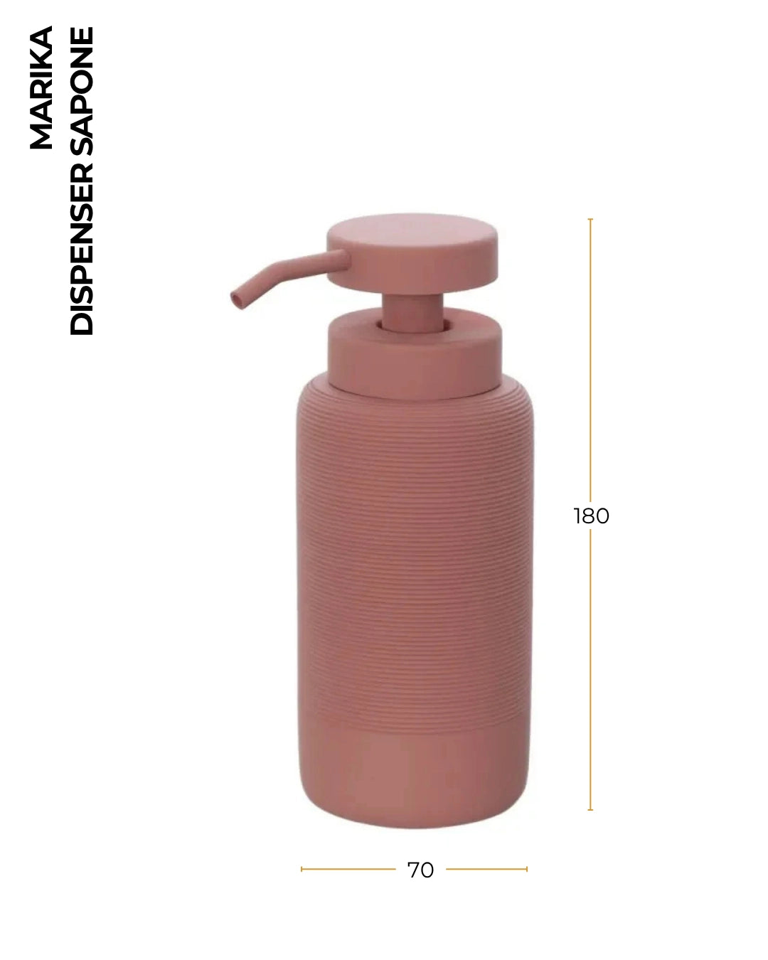 Dispenser sapone liquido in poliresina bianco Marika