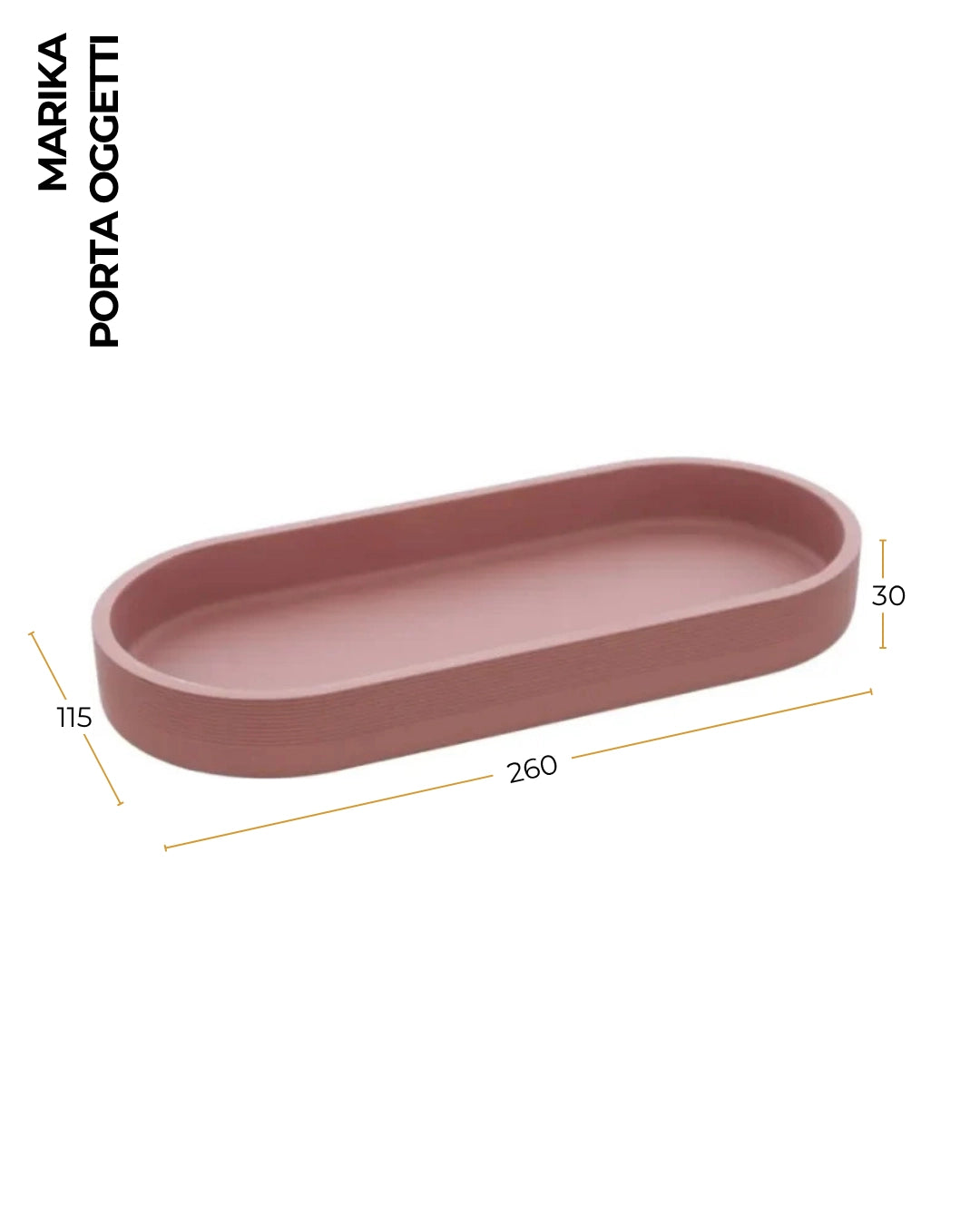 Vassoio portaoggetti khaki Marika