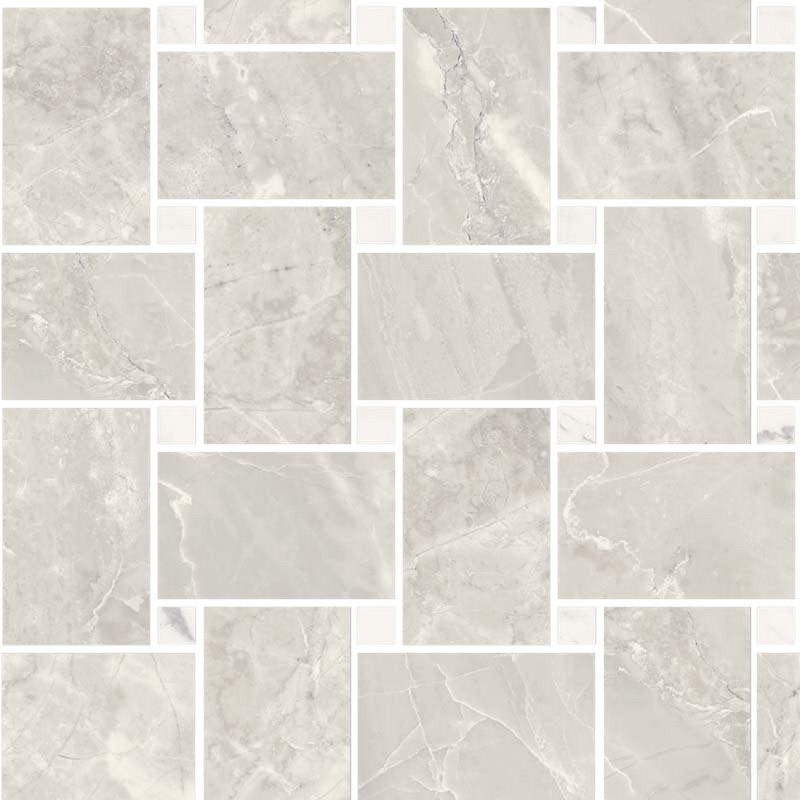 Maxi Rete 30x30 Effetto Marmo In Gres Porcellanato Silver Silver Kry in ceramica e lucido, superficie e texture...