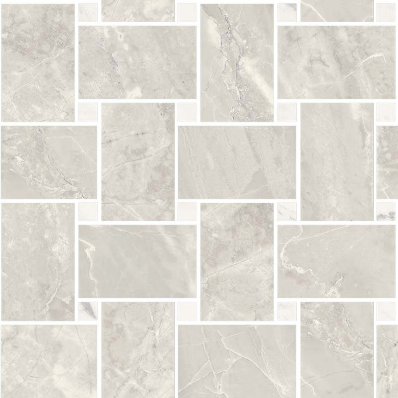 Maxi Rete 30x30 Effetto Marmo In Gres Porcellanato Silver Silver Kry in ceramica e lucido, superficie e texture...