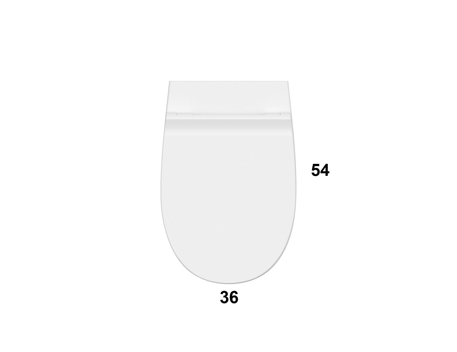 Globo 4all Multi Vaso senza brida filo parete a pavimento, vista laterale del profilo e della forma - Ceramica Globo