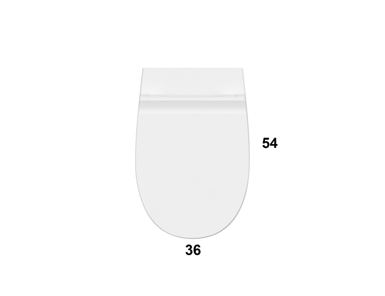 Globo 4all Multi Vaso senza brida filo parete a pavimento, vista laterale del profilo e della forma - Ceramica Globo