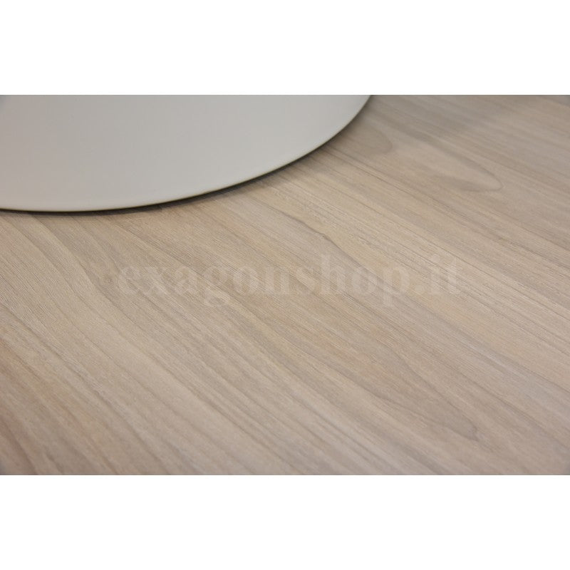 Mensola 90x50 con lavabo tondo 41 cm da appoggio in, vista laterale della struttura sospesa - Exagonshop