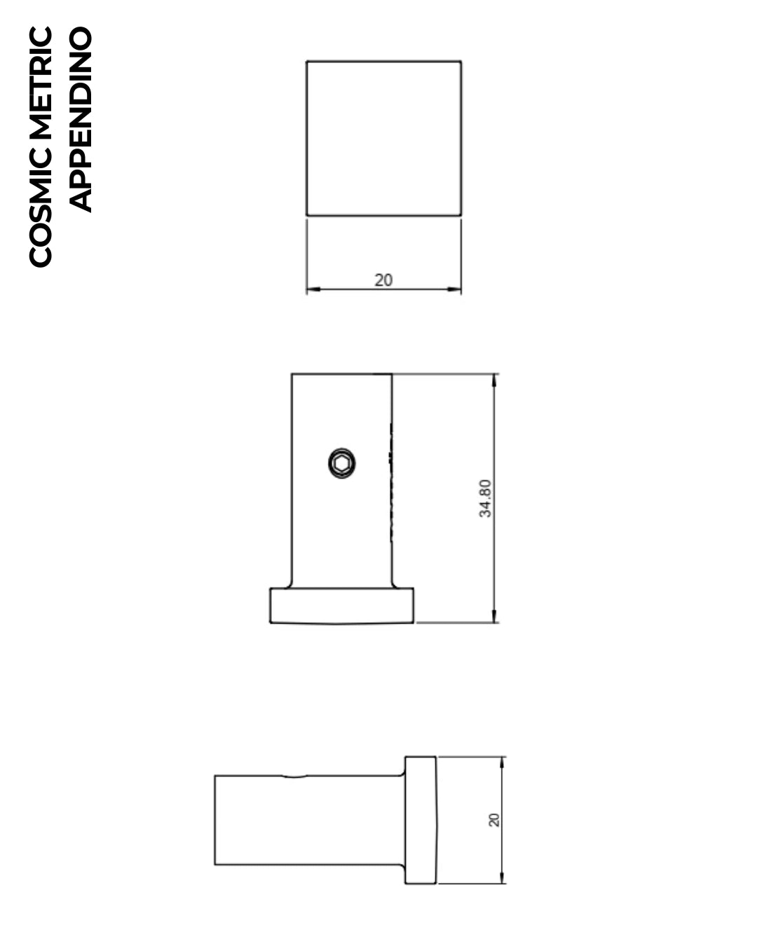 Cosmic Metric set accessori portasciugamano cromo 4pz