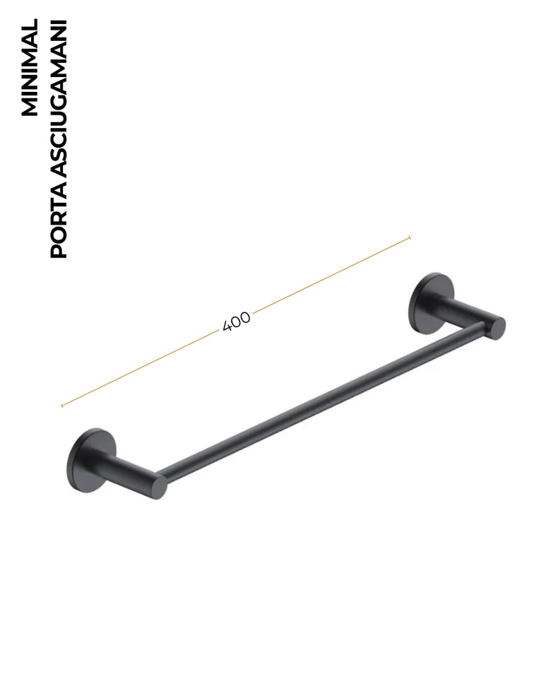 Portasciugamani 40 cm oro rosa spazzolato Minimal – vista 3