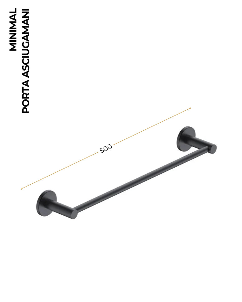 Portasciugamani 50 cm oro spazzolato Minimal – vista 3