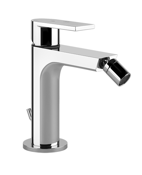 Via Manzoni Emporio Gessi Miscelatore Bidet Con Scarico, dettaglio ravvicinato della finitura e del marchio