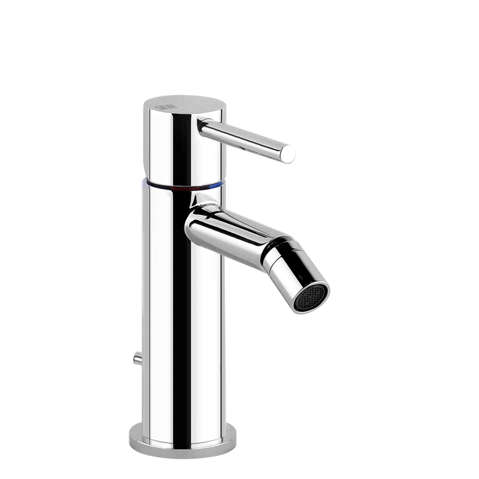 Emporio Gessi Via Tortona Miscelatore Bidet Con Scarico e, dettaglio ravvicinato della finitura e del marchio