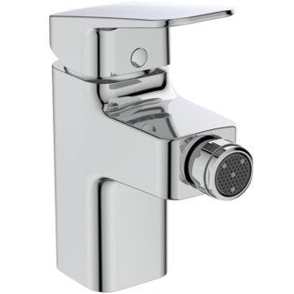 Ideal Standard Ceraplan Miscelatore Bidet Monocomando Cromo, vista frontale della maniglia e della bocca di erogazione