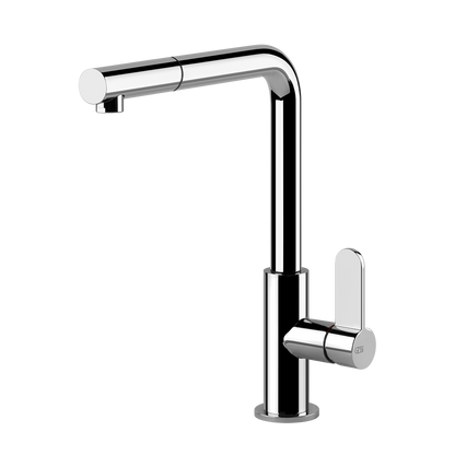 Miscelatore Cucina Monocomando Con Canna Girevole Doccetta Estraibile Mono Getto Cromo Helium 50103 Gessi