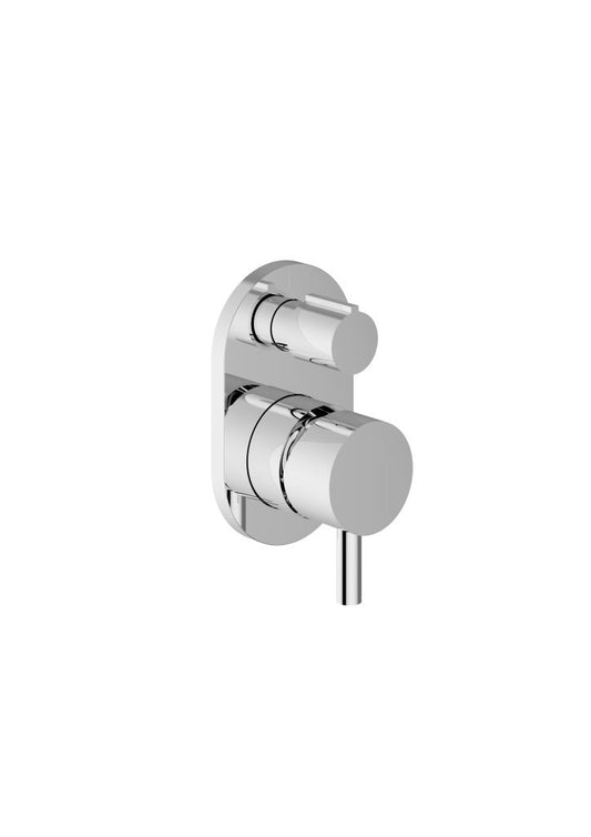Miscelatore doccia 2 e 3 VIE a  muro con deviatore rotativo senza parte incasso cromo 73019 Jabil