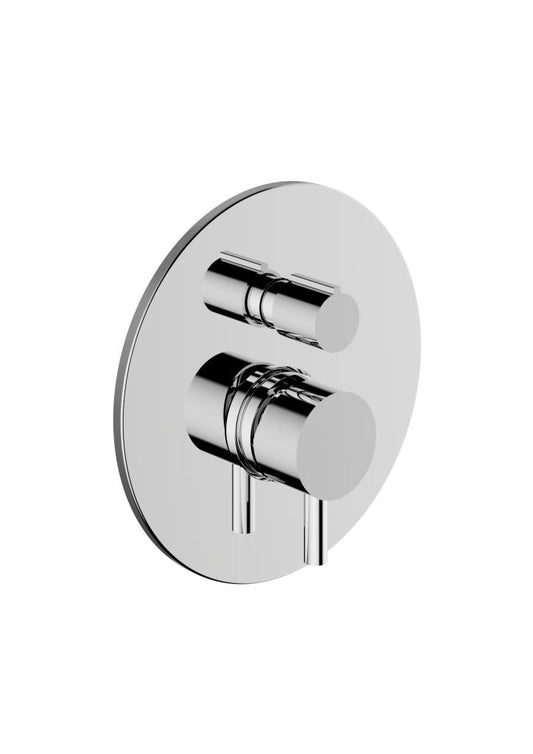 Miscelatore doccia a muro 2 e 3 VIE con deviatore rotativo e cassetta cromo 73C19 Jabil