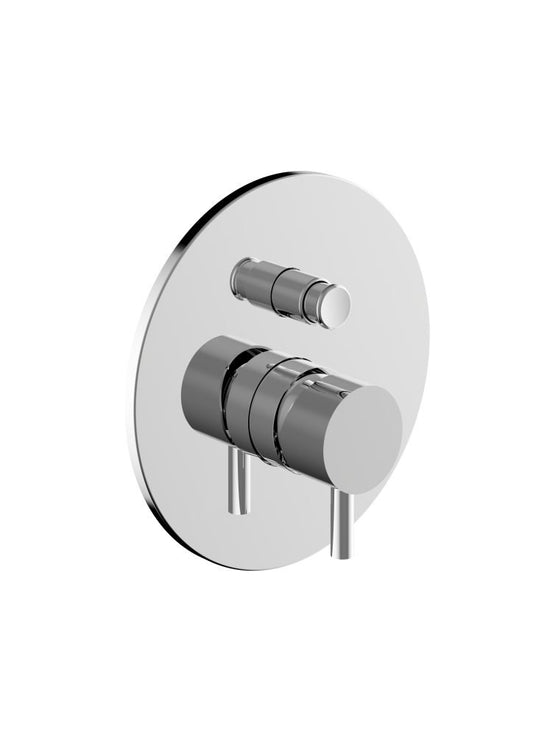 Miscelatore doccia a muro con deviatore PUSH senza parte incasso cromo 73017 Jabil