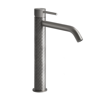 Gessi Intreccio Miscelatore lavabo alto bocca lunga per ciotola senza scarico Steel brushed 54106