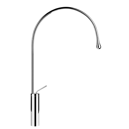 Miscelatore Lavabo Alto Bocca Lunga Senza Scarico Con Flessibili Cromo Goccia 33610 Gessi