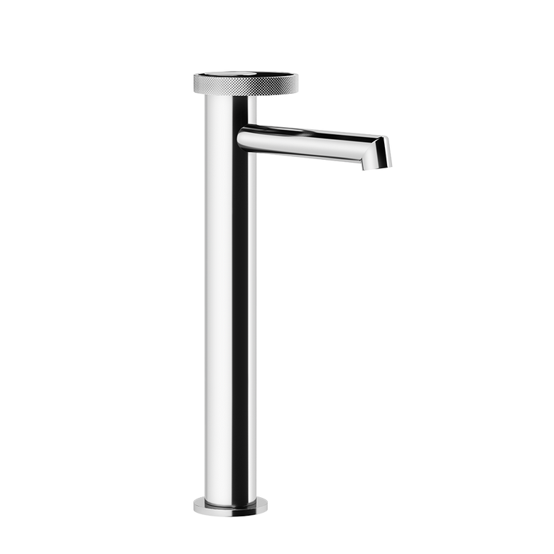 Gessi anello Miscelatore lavabo alto con bocca corta senza Cromato ambientato su piano bagno con accessori