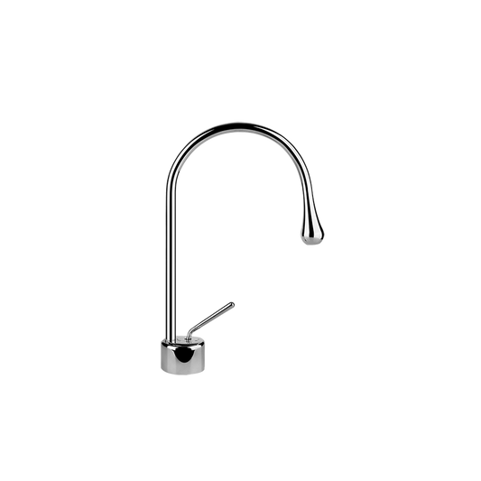 Miscelatore lavabo bocca corta canna fissa senza scarico cromo goccia 33802 Gessi