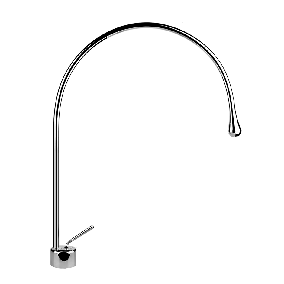 Gessi Goccia Miscelatore lavabo bocca lunga curva senza scarico cromo 33804