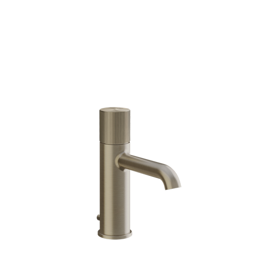 Miscelatore lavabo con scarico brushed brass rigato 70501 gessi