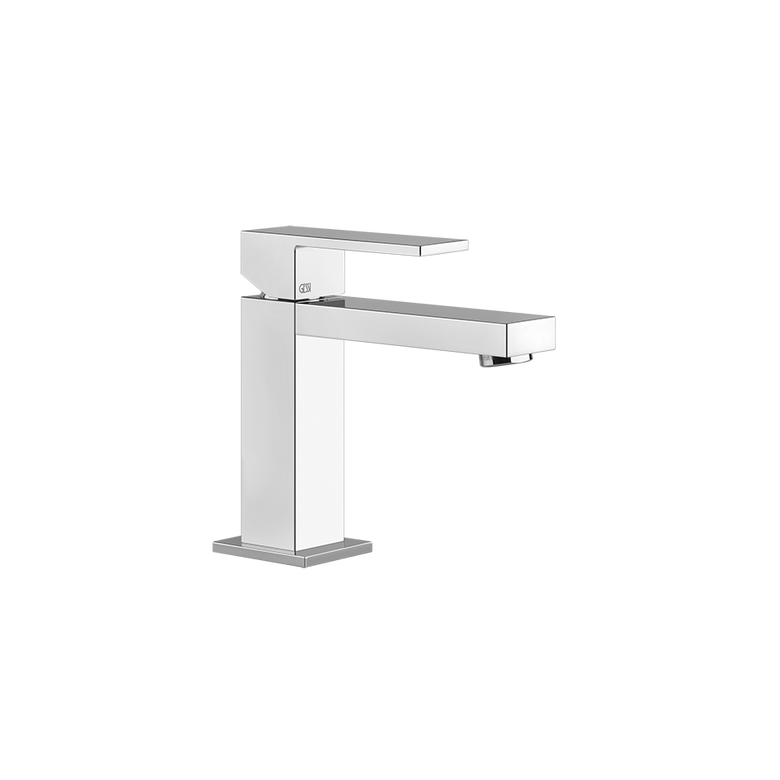 Gessi Rettangolo Miscelatore lavabo senza scarico cromo Cromo Lucido in cromato ambientato su piano bagno con accessori