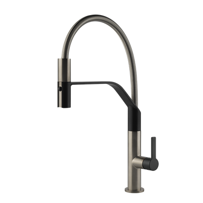 Miscelatore lavello cucina semi pro orientabile con doccetta doppio getto estraibile finox 149 Mesh Tapware 60005 Gessi