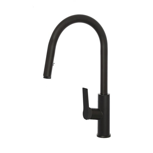 Miscelatore lavello monocomando con doccetta estraibile nero opaco Kitchen