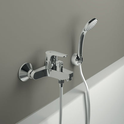 Ideal Standard Cerafine Miscelatore monocomando esterno con supporto doccetta e flessibile 150 cm Cromo BC693AA