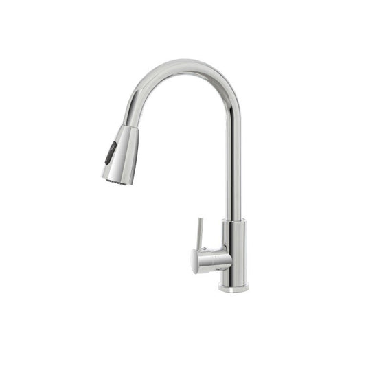 Miscelatore monocomando lavello con doccetta 2 jet estraibile in acciaio inossidabile cromo Kitchen
