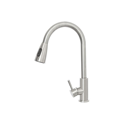 Miscelatore monocomando lavello con doccetta estraibile 2 jet in acciaio inossidabile spazzolato Kitchen