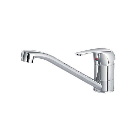 Miscelatore monocomando lavello cucina canna bassa cromo