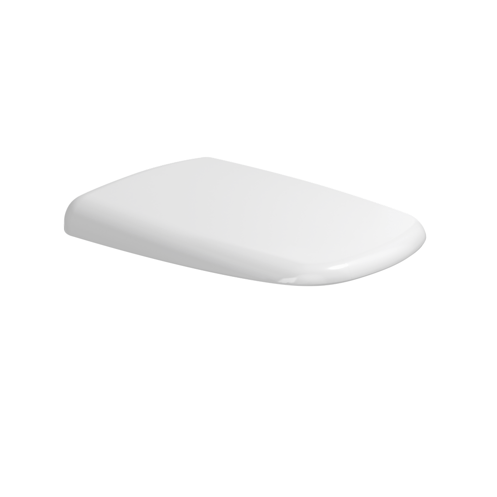 Ceramica Flaminia MonÃ² Coprivaso avvolgente in 00 Bianco ambientato su piano bagno con accessori