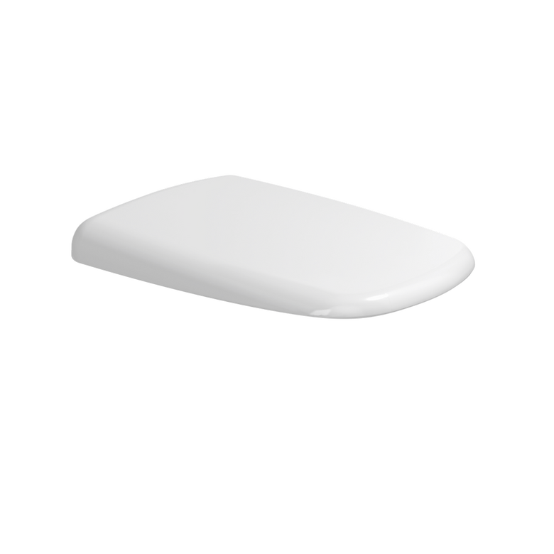 Ceramica Flaminia MonÃ² Coprivaso avvolgente in 00 Bianco ambientato su piano bagno con accessori
