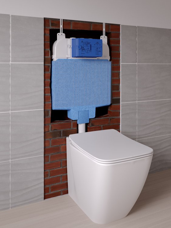 Ideal Standard - Prosys 80, Cassetta di risciacquo ad ambientato su piano bagno con accessori