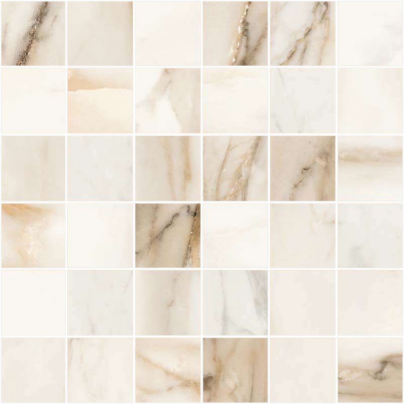 Mosaico 30x30 Effetto Marmo In Gres Porcellanato Gold in ceramica, superficie e texture ravvicinata del gres